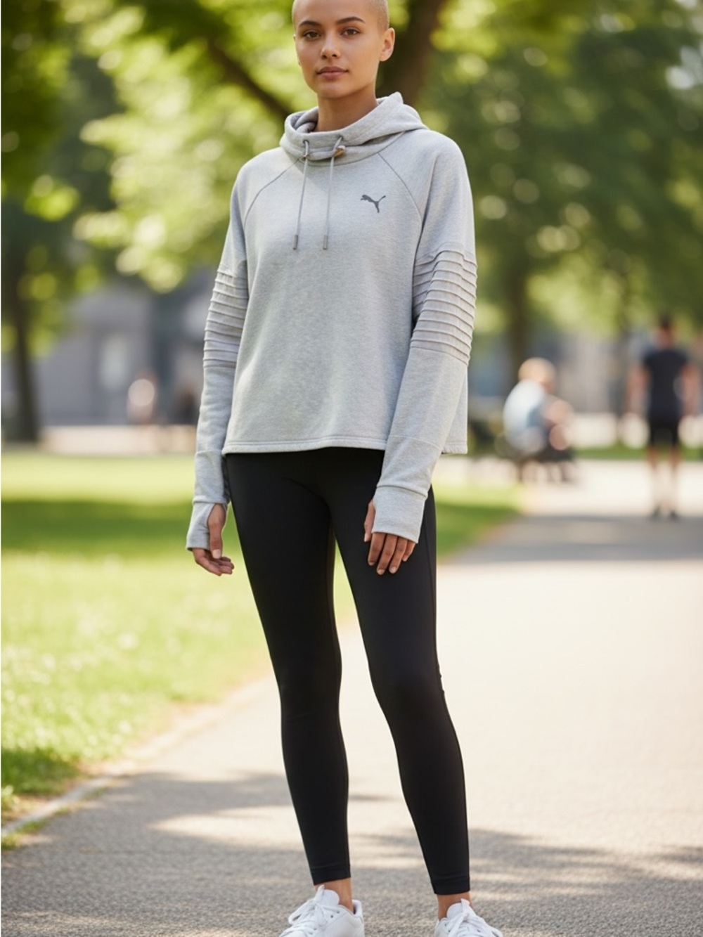 Puma Gray Hooded Pullover Sweatshirt